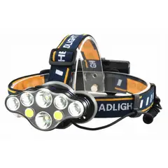 TECNOLAB - Linterna Cintillo Led 8 Focos Recargable TL143