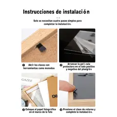 GENERAL - 2pcs Creativo Simple Diy Madera Foto Frame Frame