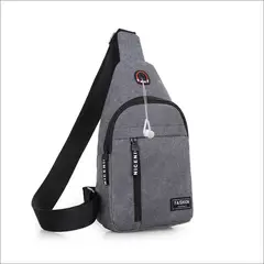 GENERICO - Bandolera de ViajeCasual de Nailon - Color gris
