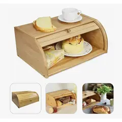 OKAY - Caja Panera De Bambu Madera Cocina Decorativa Multiuso