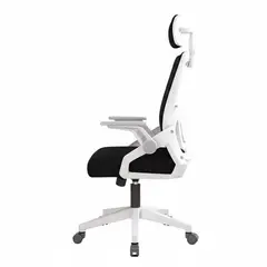 CRUSEC - Silla Oficina Con Cabecero Ergonómico Malla Mesh Home Office