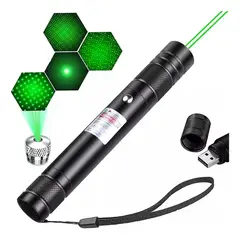 MUNDO MAGIA - Puntero Laser Verde Astronómico Largo Alcance Recargable