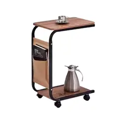 HD HOGAR SPA - Mesa Auxiliar Mesa De Té Dos Niveles Para Sala Sofa Y Cama