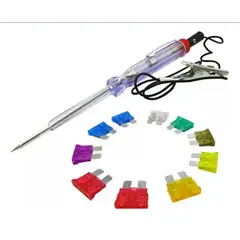 GENERICO - Kit Fusibles Automotriz + Probador De Corriente 11 Piezas