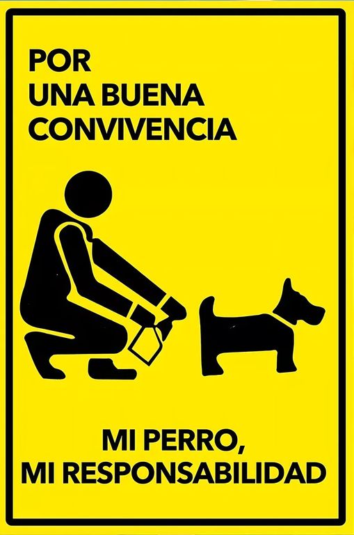 20x30cm Señal Mi Perro Mi Responsabilidad Parques Cruces