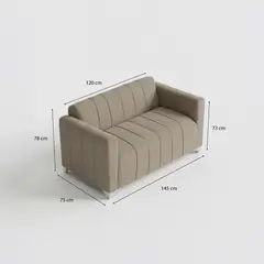 IVI HOME - Sofá 2 cuerpos Mikono Beige