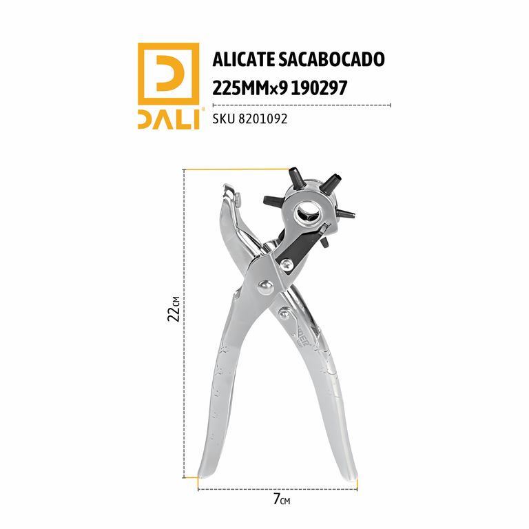 Alicate sacabocado 225 mm x 9" (190297)
