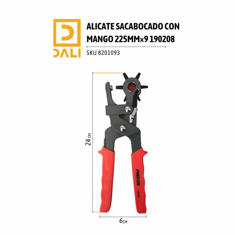 Alicate sacabocado con mango 225 mm x 9" (190208)