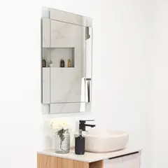 TUHOME - Espejo Yorlin Rectangular 80x60x19 Cm