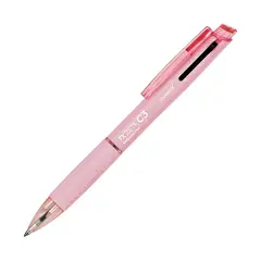 MONAMI - Lápiz Pasta Multicolor FX Zeta C3 05mm Cuerpo Rosado Tinta Azul Negro Rojo