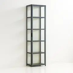 KLIK - Vitrina BambooLine Estrecha con Puertas Acrílicas 5 Niveles