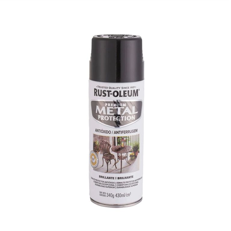 Pintura en Spray Metal Protection Anticorrosivo Negro Brillante 340 g