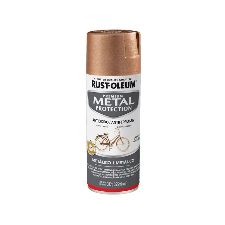 Pintura en Spray Metal Protection Anticorrosivo Metálico Oro Rosa 312 g