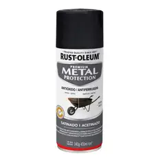 RUST OLEUM - Pintura en Spray Metal Protection Anticorrosivo Negro Satinado 340 g