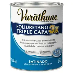 VARATHANE - Poliuretano Triple Capa 3X Satinado 946 ml