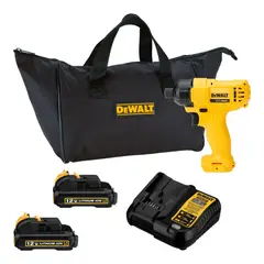 DEWALT - ATORNILLADOR DE IMPACTO 14 12V + CARGADOR Y 2 BATERIA