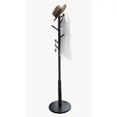 HD HOGAR SPA - Perchero De Pie De Lujo Ligero Ganchos De Ropa 8 Brazo Color Negro