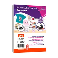 CURSOR - Papel Sublimación A4 100 Hojas 110g Premium Pro Color - Blanco