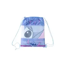 GENERICO - Toalla Playa Algodon C Bolso 140x70 Cm Stitch Celeste
