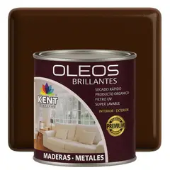 KENT - OLEO BRILLANTE PREMIUM - MULTISUPERFICIES - 1-16 GALON NOGAL MEDIO