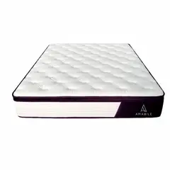 AMABILE - Colchón Premium Resortes King con Látex 180X200X30 Valentino