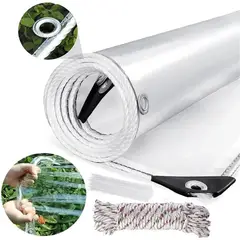 KUANGYE - Cortina Pvc Roller Cierre De Terraza Transparente 3m × 2m