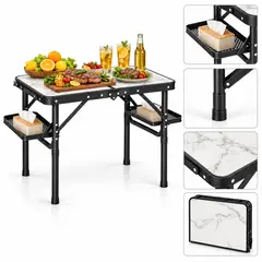 EVERSO - Mesa Plegable 60x50cms Tipo Maleta Portatil Camping Jardin