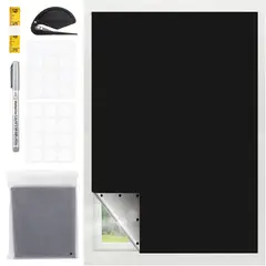 AIZO - Cortina Blackout Portátil 100% Opaca con Adhesivo, 1.45x2m, Fácil Instalación Sin Taladros