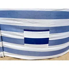 GENERICO - Paraviento 5mtrs con estaca de madera Azul