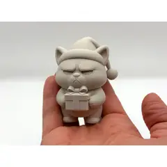 GENERICO - Adorno Navideño- Gato Gruñón con Regalo