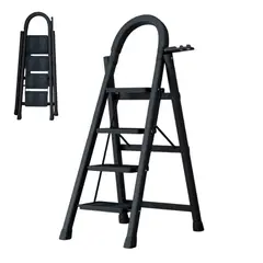 ATURE - Escalera Plegable 4 Escalones Antideslizante Segura