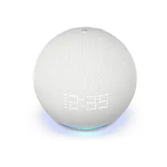 AMAZON - Echo Dot 5 Parlante Inteligente Con Reloj Alexa Blanco