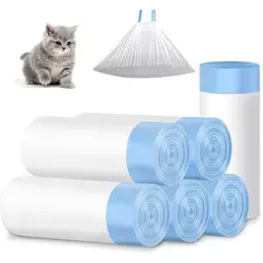 KUANGYE - Pack 150 Bolsas Arenero Automatico Para Gatos Blanco.
