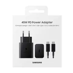 SAMSUNG - Cargador 45w Carga Súper Rápida Cable Usb-C