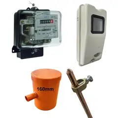 GENERICO - Pack Medidor Monofásico + Caja Empalme + Kit Tierra 160mm