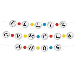 GENERICO - GUIRNALDA FC RETRO FRIENDS X1 UNI