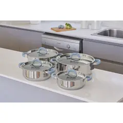 BOLTON - Arrocera Acero Inoxidable Plateado 3,5 Litros 24 cm