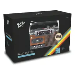 AUDIO PRO - Radio Cassette Ap02076 Fmusbbt Color Marrón