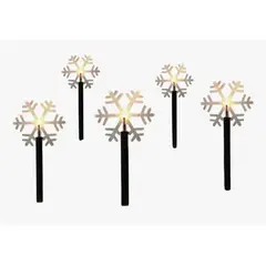 HD HOGAR SPA - Pack 5 Estacas Solares Luces Navidad Luces Led Para Jardín