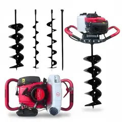 ERUX - Barreno Ahoyadora A Gasolina Profesional - Motor 4 Tiempos 85cc