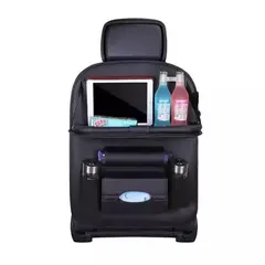 GENERICO - ORGANIZADOR DE AUTO RESPALDAR DE ASIENTO TRASERO COLOR NEGRO