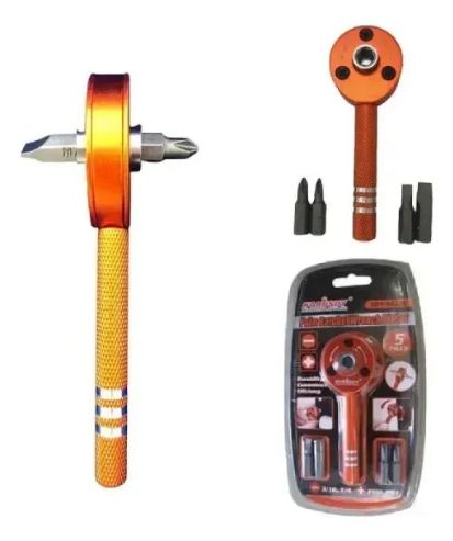Chicharra Mini Trinquete 3/16 1/4 5 Piezas Horusdy Sdy-94270 Color Naranja