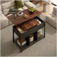 HOMER DESIGN - Mesa De Centro Covertible Expandible 3 En 1 Multiuso