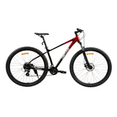 LIMITLESS - Bicicleta MTB Raptor 2.0 Negro Rojo M Aro 29” – Aluminio – Shimano Altus 2x8 – Frenos de Disco