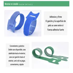 GENERAL - 30pcs 15cm Cinta Autoadhesiva Magic Cable Tie Nylon Arnés