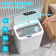 UMEXUS - Papelero Basurero Baño Automático Sensor Inteligente 18L