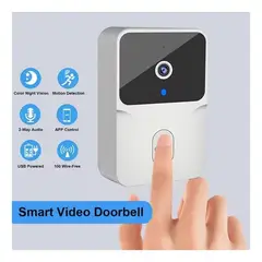 GENERICO - Timbre de Puerta Inteligente con Cámara Inalámbrico Visión Nocturna y Conexión WiFi