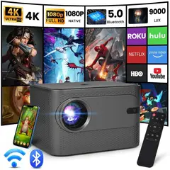 BLUEDREAMER - Proyector 9000 ANSI 1080P USB HDMI WIFI