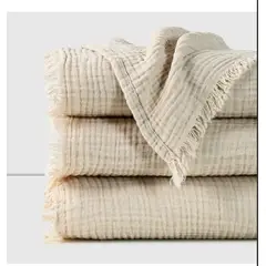 CANNON - Piecera 100% Algodón Gauze Beige 120x230