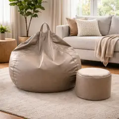 JOYTEK - Puff Pera Eco Cuero talla XL 120x80cm Café